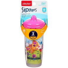 Playtex Sipsters系列防漏水杯 12 個月以上適用, 1入, 混色