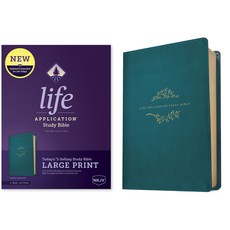 (英文圖書) NKJV Life Application Study Bible Third Edition Large Print (Red Letter Leatherlike Teal ... Imitation Leather, Tyndale House Publishers, 英文, 仿皮