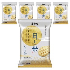 Kingodo 金吾堂 月&米烘烤仙貝 鹽燒口味 11包入, 5個