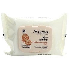Aveeno 艾惟諾 超鎮靜卸妝濕巾 19 x 18.5 厘米, 1個, 25件