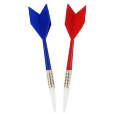 軟式安全塑料飛鏢 安全飛鏢針 一卡3支入 塑料頭安全飛標 -CF147994, 藍色，紅色, 1個