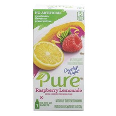 Crystal light 覆盆子檸檬水沖泡粉, 7件, 4.3克