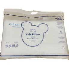 幸福家園兒童枕頭，五星級80支純棉羽絲絨，柔軟親膚透氣舒適, 白色
