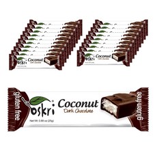 OSKRI ORGANICS 迷你吧椰子黑巧克力, 20條, 25g