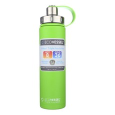 ECOVESSEL Trimax 三層真空斷熱不鏽鋼保溫保冷瓶, 700ml, 綠色, 1個