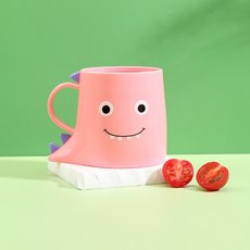 愛北鼻 兒童漱口杯, 粉恐龍漱口杯-280ml, 1個