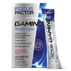 Focus Factor Gaming 益智飲料混合水果潘趣口味, 1個, 89.74克