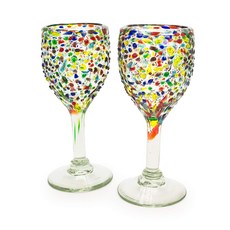 BAMBECO 再造玻璃酒杯 5彩斑點 354.9ml, 2件