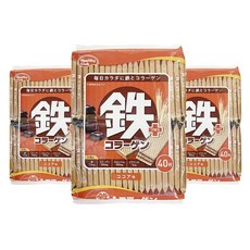 Hone 補鐵膠原蛋白威化餅 可可味 40片入, 3個
