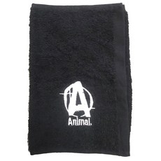 Animal 健身毛巾運動毛巾 16.5 x 16.5 x 1.27cm, 1個, 黑色