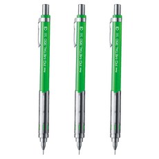 Pentel 飛龍文具 PG-Metal350製圖自動鉛筆 綠色, 3個, 0.3mm