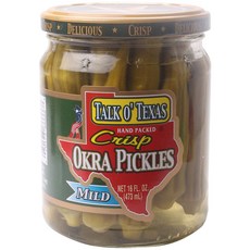 Talk O' Texas 脆秋葵泡菜溫和, 1個, 473毫升