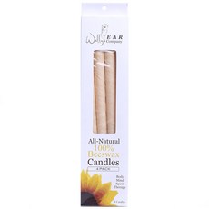 Wally's Natural Products 蜂蠟耳燭, 自然清新, 4個