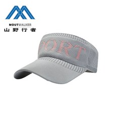 山野行者 MW-9212氣質少女空頂高爾夫帽，透氣遮陽，時尚運動風, 灰色