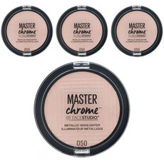 MAYBELLINE 媚比琳 炫色金屬打亮餅 6.7g, 4個, 050 Molten Rose Gold