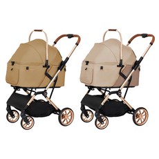 寵物推車旅行者XL Primo (特別款) - 加大空間，舒適透氣，安全穩定, 太妃奶茶