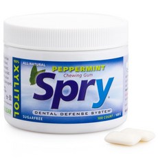 Spry 木糖醇無糖薄荷口香糖, 1個, 108g