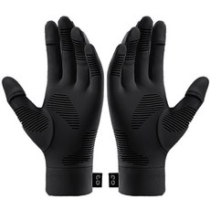 SMT 翻指滑雪內襯手套 冬天保暖滑雪手套 輕便防風機車手套 防滑觸控騎車手套 男女款, 黑色