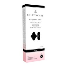 SELENACARE月亮可兒機能布衛生棉1號(22cm量少型)_黑