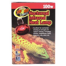 ZOO MED 爬蟲類寵物專用夜間紅外線加熱燈 100W, 1個