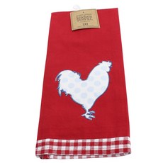 DESIGN IMPORTS 公雞裝飾洗碗餐巾布, 1個, 混色