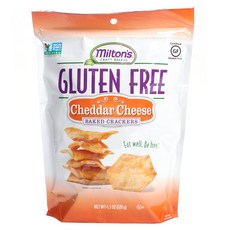 Milton's 無麩質脆餅 切達起司口味, 1包, 128g