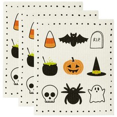 設計進口瑞典洗碗布廚房十字架, 3入, Spooky