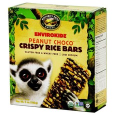 NATURE'S PATH Enviro兒童無麩質低脂脆米棒, 168g, 1盒, Peanut Choco Drizzle
