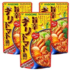 KAGOME 可果美 香辣番茄鍋湯底, 3包, 700g