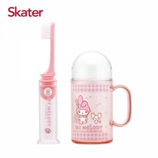 Skater 美樂蒂兒童牙刷杯組 便利攜帶軟毛牙刷漱口杯組