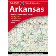 (英文圖書) Delorme Atlas & Gazetteer: Arkansas Mass Market Paperbound, Delorme Mapping Company, 英文, 大眾市場平裝版