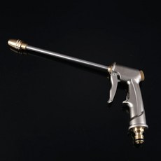 全金屬長噴頭高壓洗車水槍, 10m, 電鍍銀