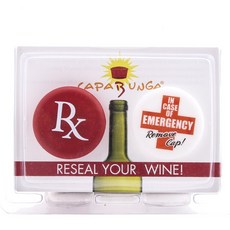 capabunga Rx 和應急酒塞/保護器, 2件, 白紅