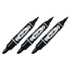 ZEBRA 斑馬牌 油性雙頭麥克筆, 3個, 黑色