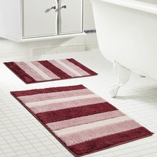 RT designer's collection ombre微纖維低音啞光墊墊浴室支架2套, 1個, 勃艮第