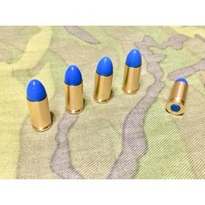《K.T.T. 監製》9mm練習彈 (一組5枚) 射擊訓練專用 耐用材質 模擬真實彈藥外觀, 金色, 1個