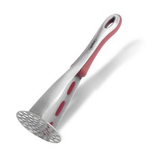 zyliss 不鏽鋼壓泥器, 1支, 銀色 紅色
