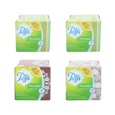 Puffs Plus Lotion系列雙層柔膚紙巾 隨機出貨, 56抽, 4盒
