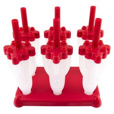Tovolo Rocket Pop Mold 冰淇淋模具 73.9ml, 6入, 紅色的