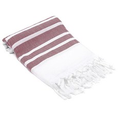 OLIVE&LINEN 人字紋土耳其手工廚房毛巾廚房毛巾 102 x 46 x 0.26 cm, 1個, 紅色