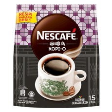 NESCAFE 雀巢咖啡 KOPI-O即溶黑咖啡, 16g, 1個, 15入