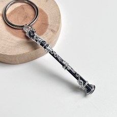 低音直笛造型鋁線樂器鑰匙圈 精緻手工音樂禮品 個性化包包掛飾, 詳見包裝