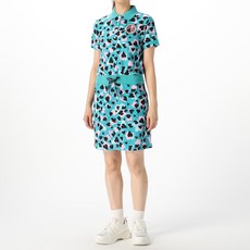 PinkynDianne 女款動物花紋印花高爾夫連身裙