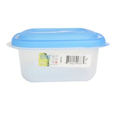 ERA ware 塑膠方形儲物盒 附藍色蓋子, 1個, 4.73L
