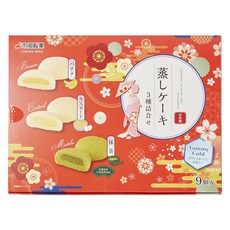 IchiokaSeika 日式蒸蛋糕 3款 各3入, 1個, 香蕉+抹茶+卡仕達醬