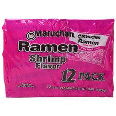 Maruchan 鮮蝦風味湯麵, 蝦子口味, 12包