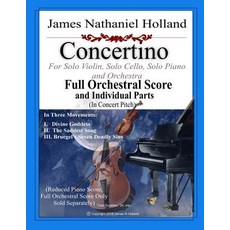 Concertino: For Solo Violin Solo Cello Solo Piano and Orchestra FULL SCORE AND INDIVIDUAL PARTS 平裝版, Createspace Independent Pub..., 英文