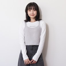 LOVETOXIC 女童款Lame細肩帶針織背心+內搭長袖上衣套裝