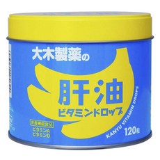 Ohki 肝油維他命丸 香蕉味, 1個, 120片