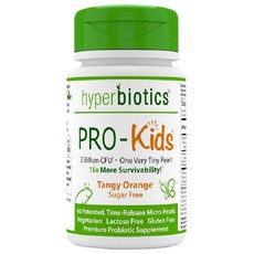 hyperbiotics 乳酸菌錠 橘子味 無麩質, 1組, 60顆